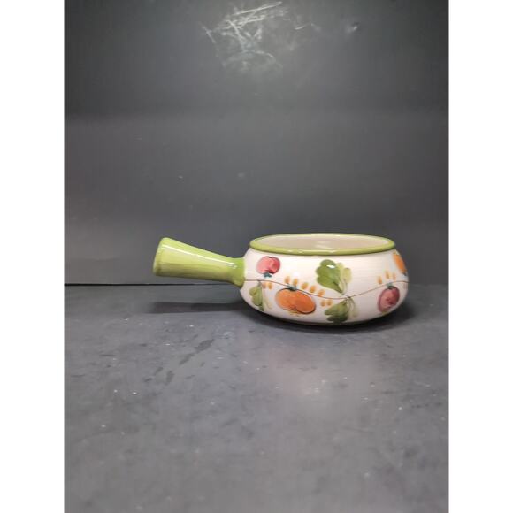 FTD Vintage Fondue Pot, Portugal Pottery, Floral Soup Bowl, Pottery, Soup Bowl - Picture 3 of 10